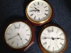 Collection of Three Wall Clocks, comprising octagonal clock and two circular clocks.