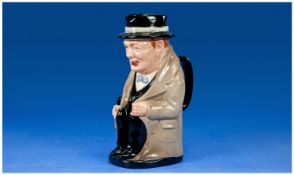 Royal Doulton Toby Jug, `Winston Churchill`. Large size, D6171, issued 1940 - 41, height 9 inches.