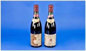 Two Bottles Volney Caillerets Domaines Jaboulet-Vercherre Appellation Volnay Controlee 1962. Both