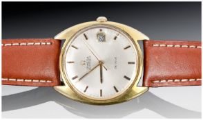 Gents Omega Automatic De Ville Wristwatch, Silvered Dial With Gilt Batons, Centre Second And Date