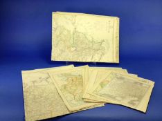 Collection of 16 Nineteenth Century Maps of Russia including one very large map. 35 by 25 inches.