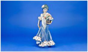 Lladro Figure `Flor Maria` Spanish Dancer, model number 5490. Issued 1988. 9.75`` in height.