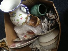 Box Containing an Assortment of Various 20th Century and Modern Ceramics.