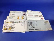 Shoe box full of better first day and commemorative covers. Includes full set of Aug Recro 80