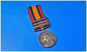 Queens South Africa Medal, With Three Clasps South Africa 1901, South Africa 1902 & Transvaal.