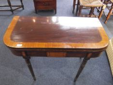 Early 19th Century Mahogany Fold Over Tea Table, circa 1825 the top (AF), originally folding over