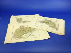 Collection of 21 County Maps of Scotland. Published. c 1850. Original Colour.