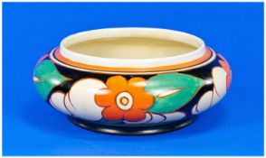 Clarice Cliff Hand Painted Footed Bowl ``Latona Daisy``. c.1929-30. Restoration to top rim area. 8.