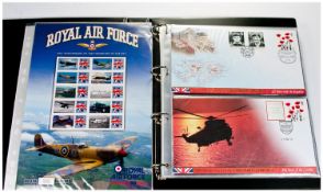 Exciting Lot of Military Related Stamps. Three limited edition RAF sheetlets and ten 25th