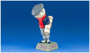 Dunlop Advertising Golf Figure, handpainted, vintage. 14 inches high.