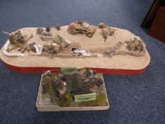 Two Military Field Models SdKfz 124 Wespe & Thompsons Post Egypt 31 October 1942 D.A.K Garrison