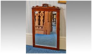 Mahogany Mirror, originally from an Edwardian dressing table, now detached, the top with simple