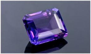 Loose Gemstone, A Square Cut Purple Amethyst, Approx 20ct