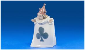 Nao by Lladro `Ace of Clubs` Figure. Model no 1282. 8.75 inches in height.
