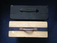 A Riley Snooker Cue. Complete with chalk & various tips in its carrying case.