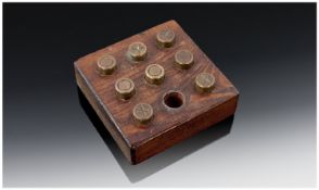 Trench Art, WW1 Ammo Shell Solitaire Game.