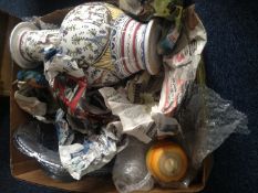 Box Containing an Assortment of Various 20th Century and Modern Ceramics.