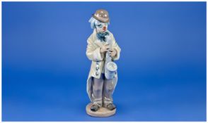 LLadro Figure `Sad Sax` Model number 5471. Issued 1988. 8.5`` in height.