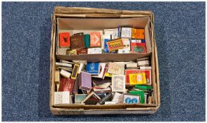 Box Containing an Assortment of Match Boxes, from a range of different companies,