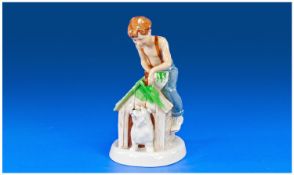 Royal Doulton Figure `Childhood Days` As Good As New`. HN 2971. Issued 1982-85. Height 6.5 inches.