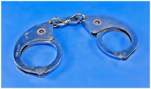 Hiatts British Made Police Handcuffs, marked Hiatts 1960.