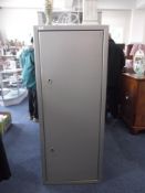 20th Century Steel Gun Cabinet, fitted with single door with two locks, one to top and one to