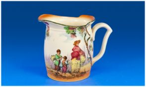 Royal Doulton Early Series Ware Water Pitcher / Jug. English Old, The Cleaner Scenes. D.4985.
