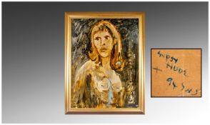 James Lawrence Isherwood (1917-1989) Oil On Board, ``Gypsy Nude`` 24 x 18 Inches. Signed Bottom