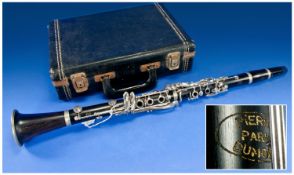 Pierre Dumons of Paris Vintage Clarinet. Serial Num 8742. Circa 1940/50`s. Overall Good Condition.