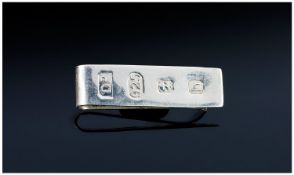 Silver Money Clip, With Feature Hallmark.