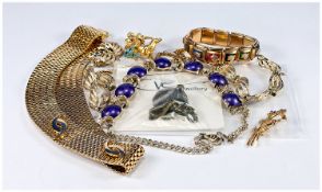 Collection Of Costume Jewellery, Comprising Necklace, Bracelets, Brooches etc, Some Named To