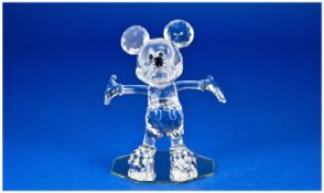 Swarovski Crystal Disney Figure `Mickey Mouse` number 14012000. Designer Mario Dilitz. 4.25`` In