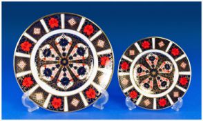 Royal Crown Derby Imari Cabinet Plates, 2 in total. Pattern number 1128, date 1979. Medium size. 1.