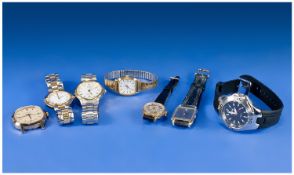 Seven Fashion Watches including Casio, Pod, Seconda, Accurist, Eterna.