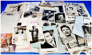 Folder Containing A Collection Of Photos And Typed Theatre Letters, Some Signed. c1960 Onwards