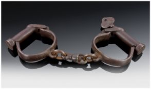 Reuben Craddock & Son Steel Military Handcuffs, Marked To Ends ?2772 & 337 RCS 1946.
