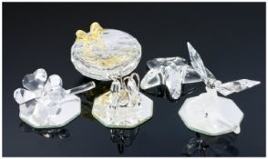 Swarovski Collection of Silver Crystal Small Items, (5) in total. Comprises A. Starfish no. 191/