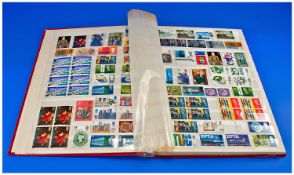 Hingeless Stamp Album Containing a Collection of UK Pre-Decimal and Decimal Unused Stamps.