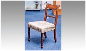 George III Mahogany Side Chair, circa 1810, with moulded crest rail, the back with a rope twist