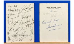 Page Of Football Associated Autographs.