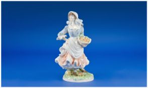 Royal Worcester Limited Edition and Numbered Figure ``Rosie Picking Apples``. Number 1262/9500. 8