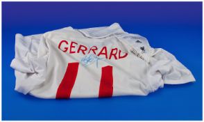 Liverpool Football Club Interest, Signed No 11 Football Shirt S Gerrard