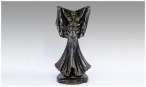 Art Deco Style Resin Figure `Lady Dancer` 14`` in height.