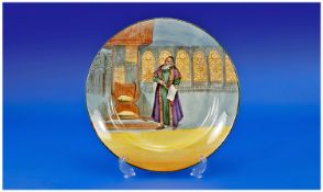 Royal Doulton Series Ware Rack Plate `Shylock` from The Merchant of Venice in the Dickens Series,