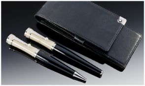 Mont Blanc Special Edition Greta Garbo Top Quality Two Tone Ivory and Black Fountain Pen and