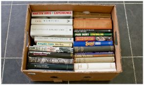 Kingsley Amis books in a box of collectable hardback books, including author signed and first