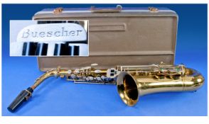 Buesher Vintage Aristocrat Saxophone, Serial Number 470722. Complete with case. Used condition.
