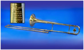 Lafayette Cousnon Paris Vintage Trombone brass. Serial No 46847 circa1950`s. Dent To Handle. With