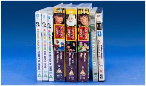 Five Signed DVD`s Norman Wisdom, Peter Kay etc + 3 VHS Signed Videos, Only Fools And Horses.