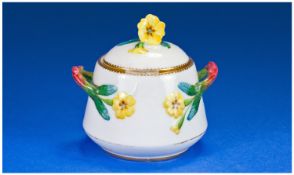 An Attractive Victorian Twin Handled Bowl with lift off lid. The sides handles & finial